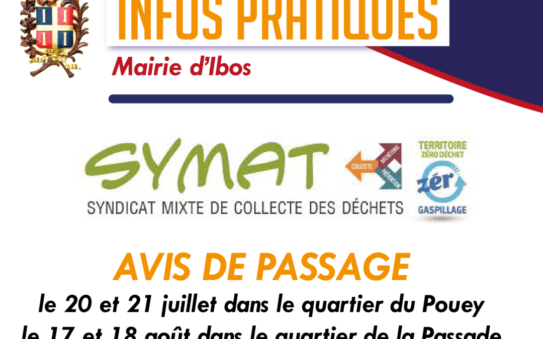 SYMAT – avis de passage